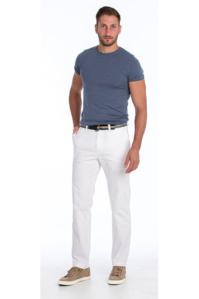 Bob Spears active waist casual pant - White