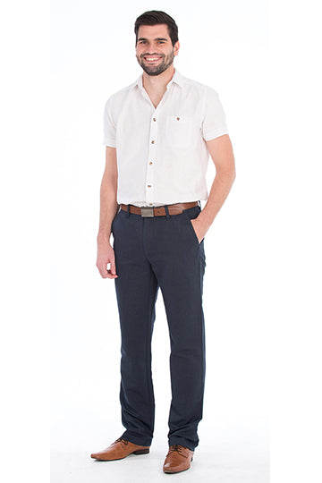 BOB SPEARS Euro Slim Fit Casual Pant. All Season. - French Blue