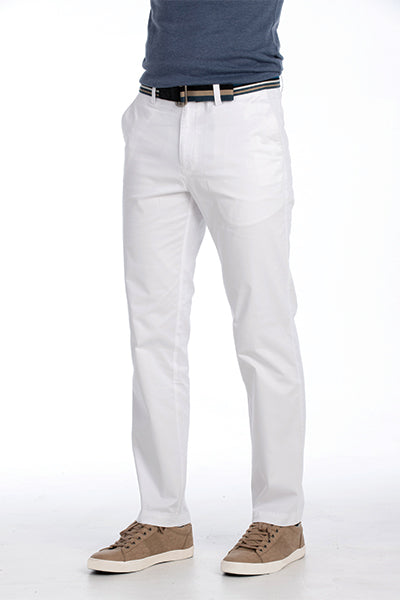 Bob Spears active waist casual pant - White