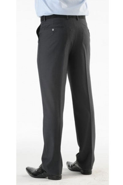 BOB SPEARS Flat Front Wool Blend BIG MAN Dress Pant. All Season - Jet Black