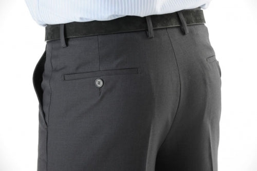 Bob Spears Narrow Leg Wool Blend Dress Pant. All Season. - Shadow (Charcoal)