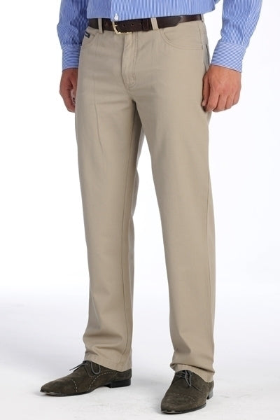 BOB SPEARS Tall leg, mechanical stretch 5 poc jean. All Season. - Taupe