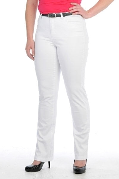 TUCSOK Tummy Trim Jeans. Lightweight. - White