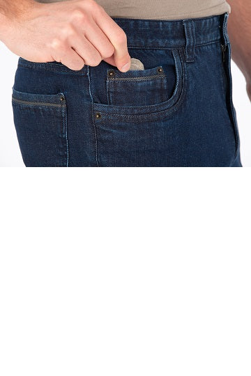 BOB SPEARS Five Pocket Short, Stretch Fabric, In leg 25 - Dark Blue Whisker