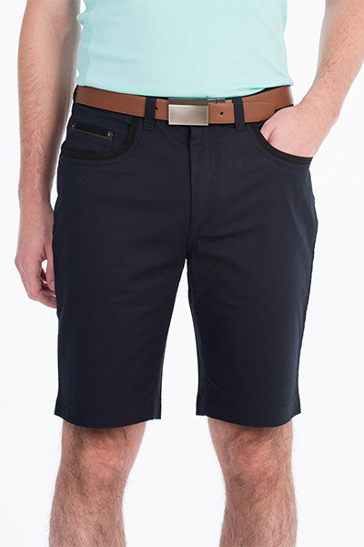BOB SPEARS Five Pocket Short, Stretch Fabric, In leg 25 - Navy