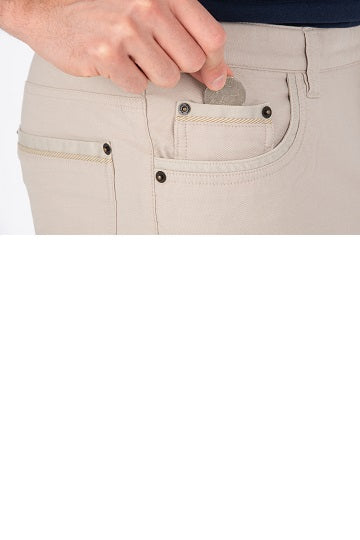 BOB SPEARS Five Pocket Short, Stretch Fabric, In leg 25 - River Stone