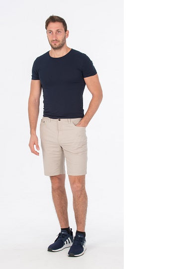 BOB SPEARS Five Pocket Short, Stretch Fabric, In leg 25 - River Stone