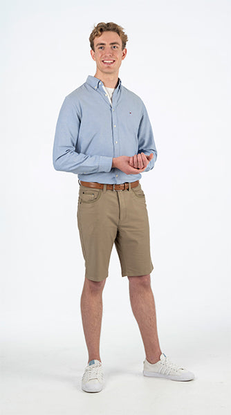 BOB SPEARS Five Pocket Short, Stretch Fabric, In leg 25 - Taupe