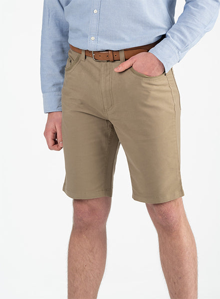 BOB SPEARS Five Pocket Short, Stretch Fabric, In leg 25 - Taupe