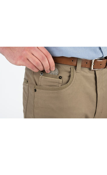 BOB SPEARS Five Pocket Short, Stretch Fabric, In leg 25 - Taupe