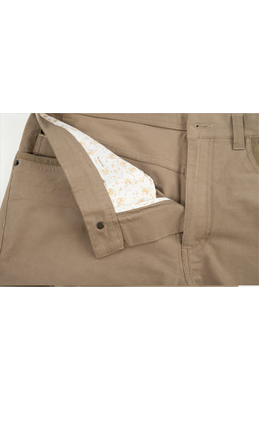 BOB SPEARS Five Pocket Short, Stretch Fabric, In leg 25 - Taupe